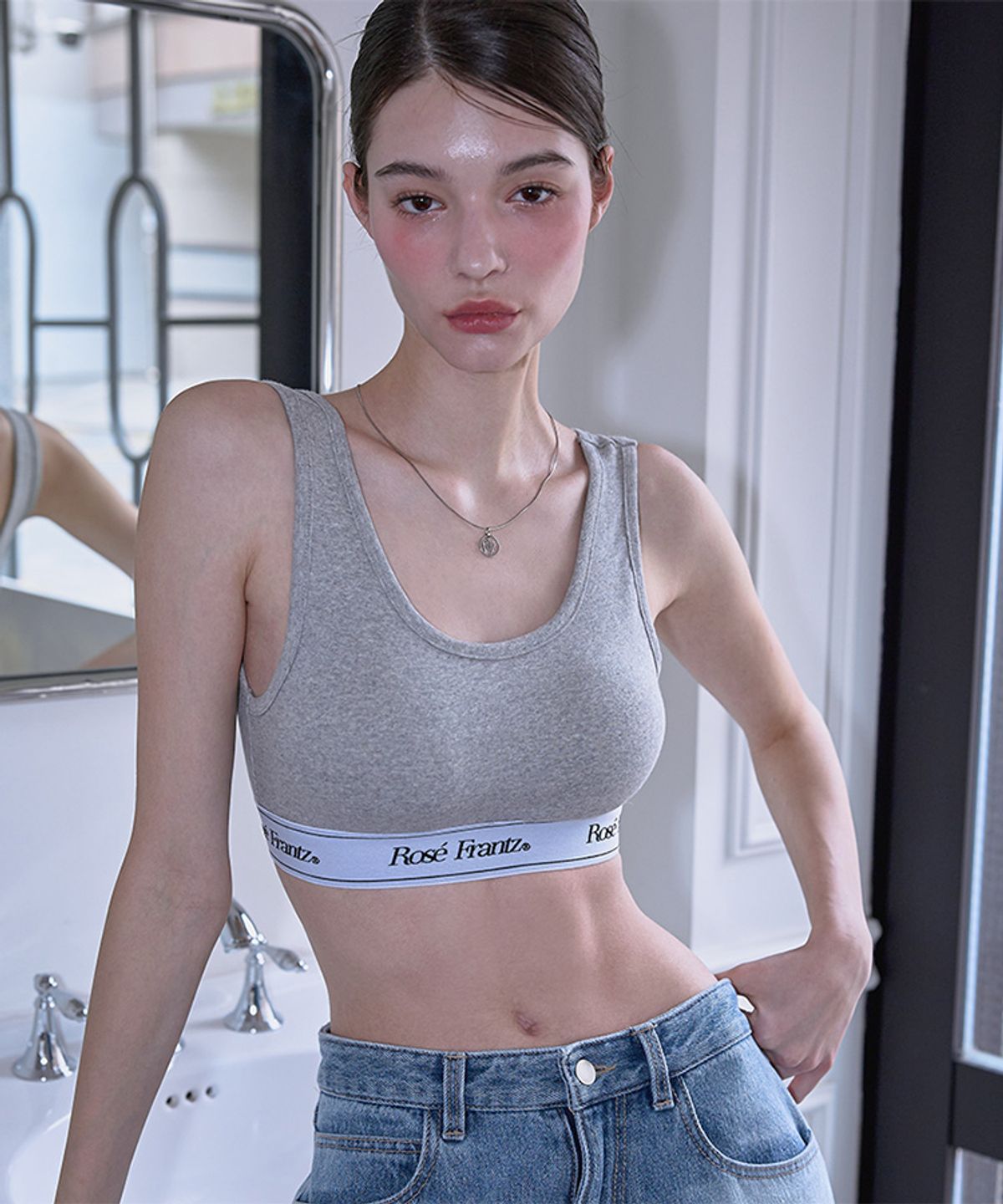 로제프란츠(ROSEFRANTZ) Rosefrantz Simple Bra Top [Gray]