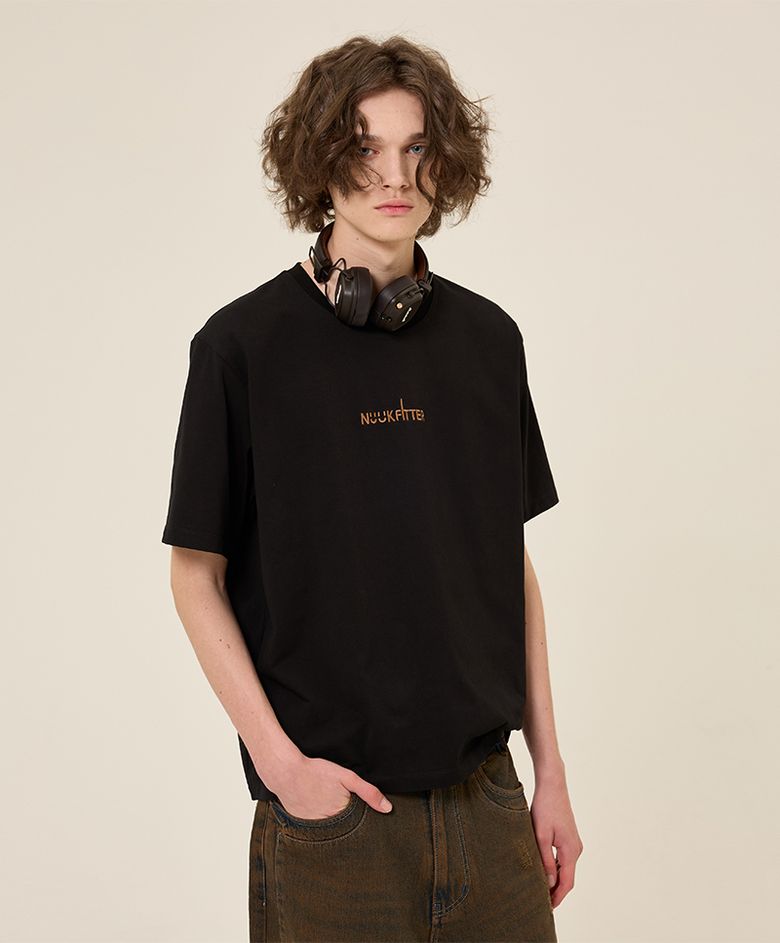 HEAVY COTTON LOGO T-SHIRT [BLACK] 헤비코튼 로고 반팔 티셔츠 블랙