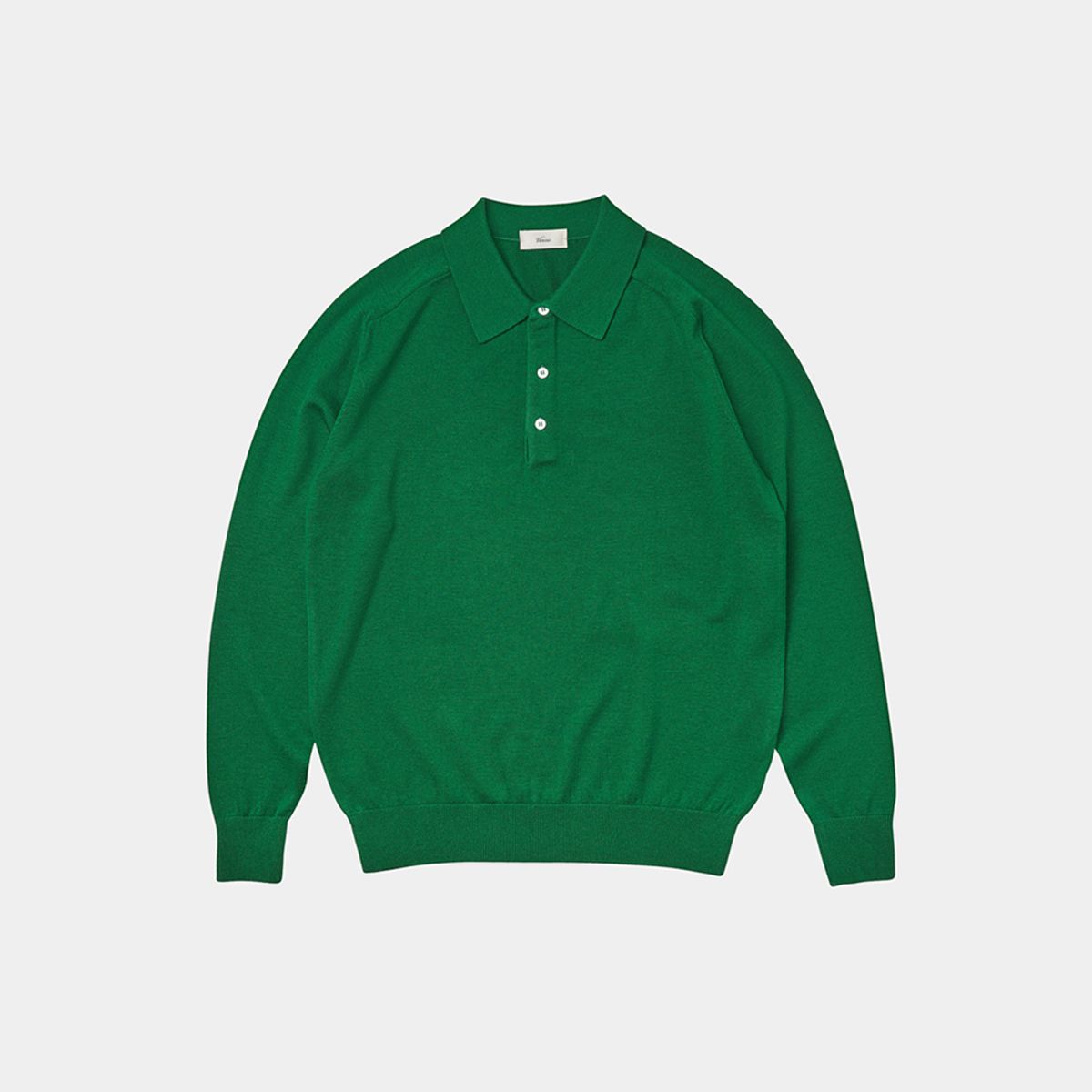 베르노(VERNO) 24SS Cashtouch saddle sleeve polo knit E.Green