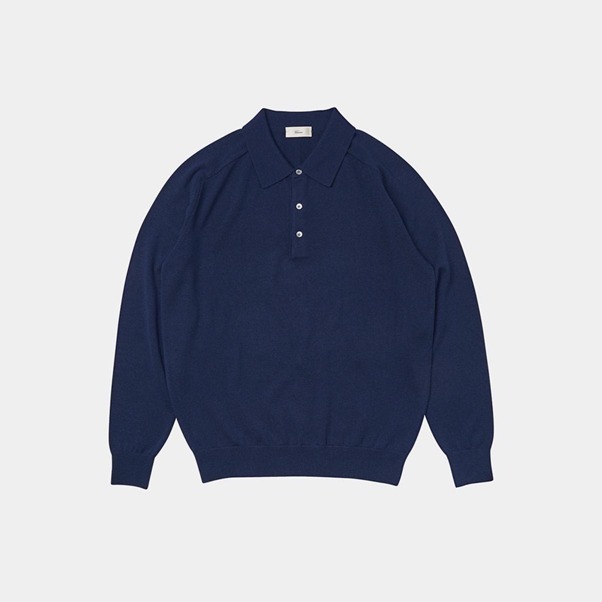 베르노(VERNO) 24SS Cashtouch saddle sleeve polo knit Gravity