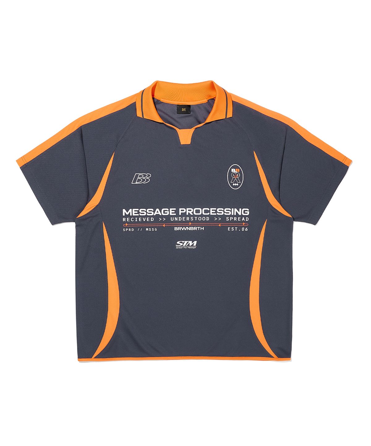 브라운브레스(BROWNBREATH) BB MESSAGE JERSEY - GREY