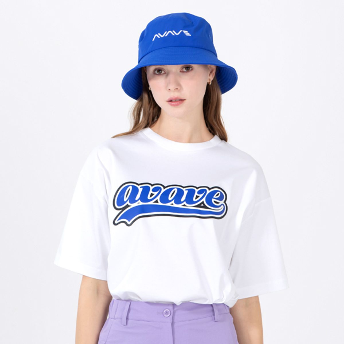 어베이브(AVAVE) 여성 빅로고 박스라운드 티셔츠 화이트