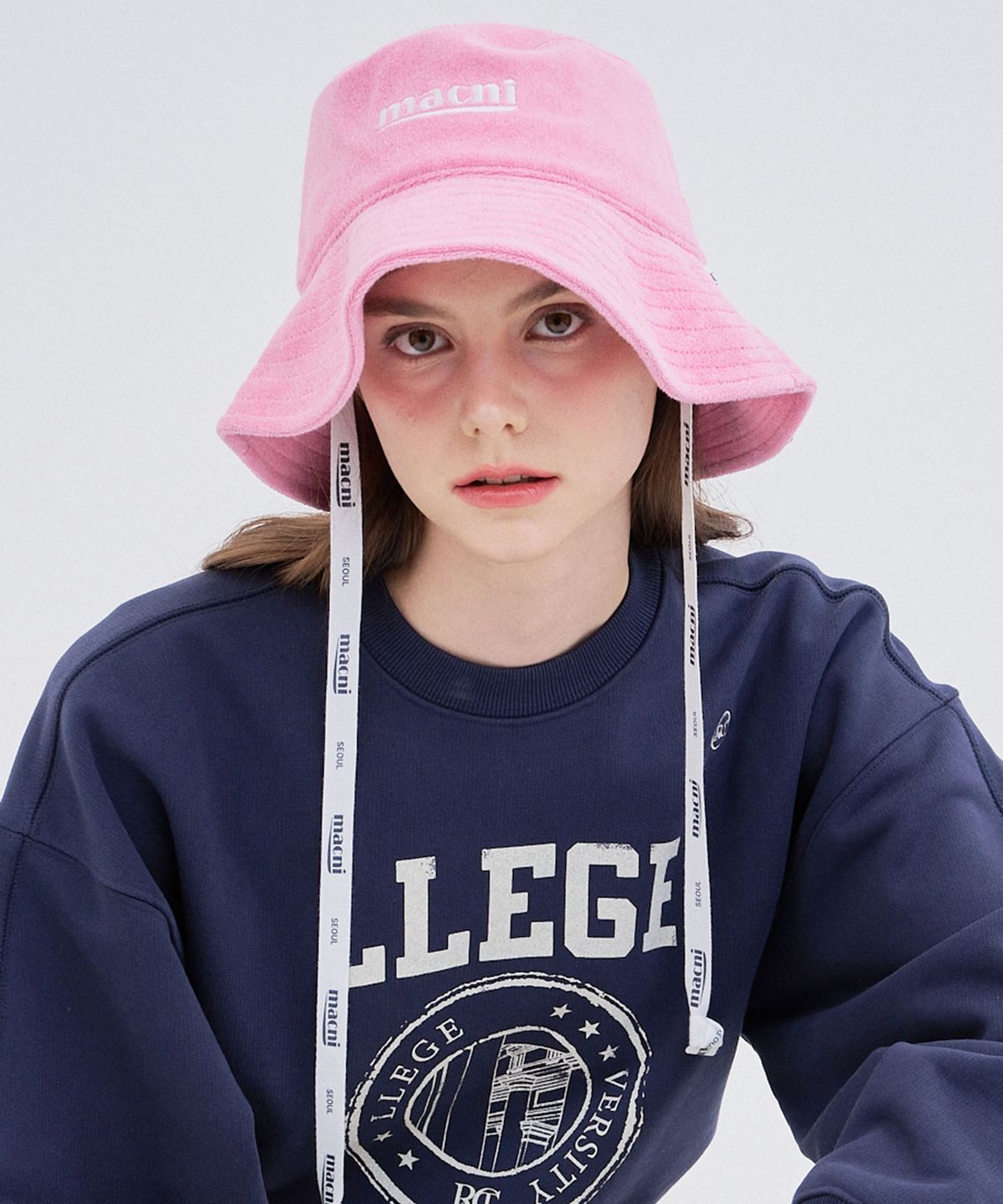 마크니(MACNI) PARADISE TERRY BUCKET HAT_PINK