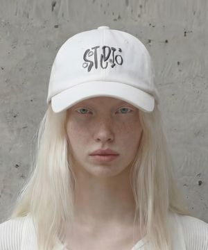 스터드 로고 볼캡 BALL CAP / JEWEL STUD / BATIK CREAM