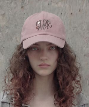 스터드 로고 볼캡 BALL CAP / JEWEL STUD / BATIK PINK