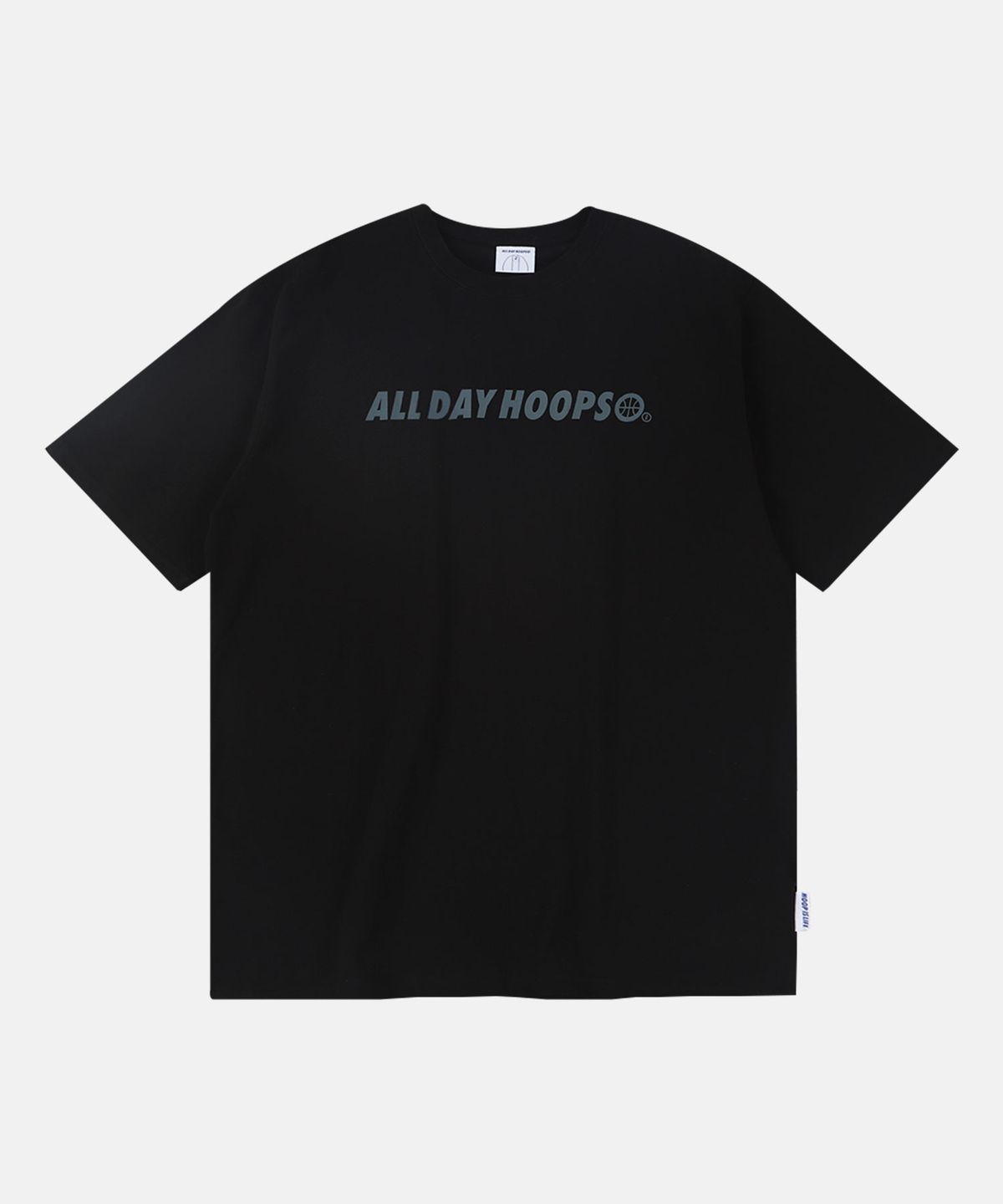 올데이훕스(ALL DAY HOOPS) 후프 S1 로고 반팔티 블랙