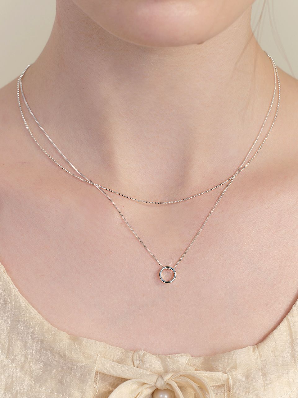 ネックレス・ペンダント Hei sv925 circle layered necklace MUSINSA公式 | HEI [sv925] circle layered necklace