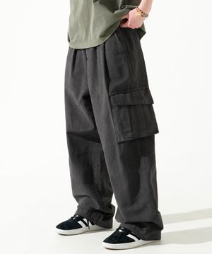 쿨믹스 피그먼트 린넨 라이크 카고 롱팬츠 다크그레이 JULP4620
