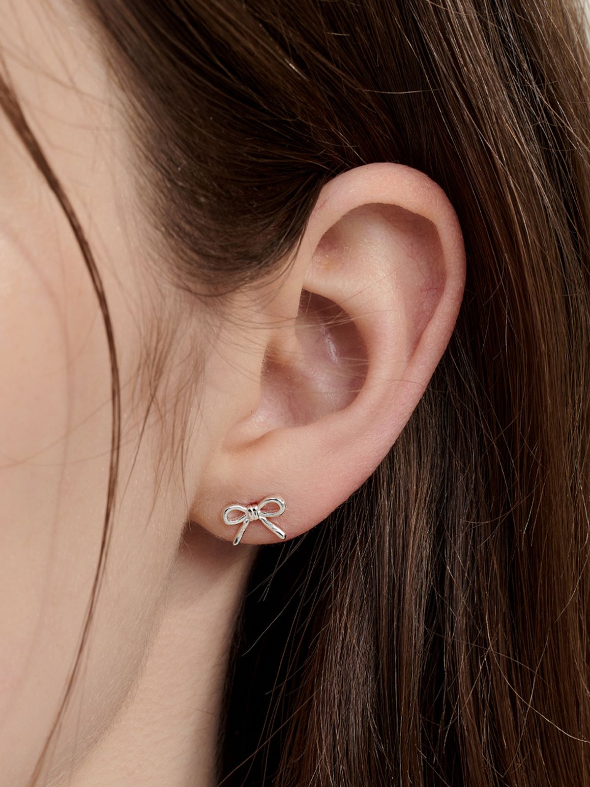 헤이(HEI) [sv925] adorable ribbon earring