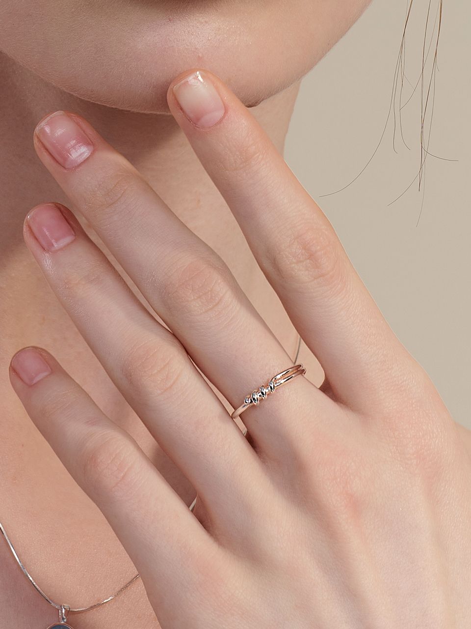 ★Hei★ sv925 unbalanced knot ring MUSINSA公式 | HEI [sv925] unbalanced knot ring