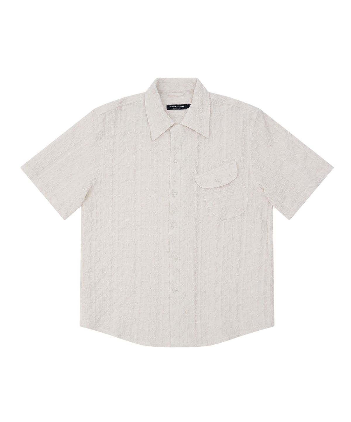 홍우성(HONGWOOSUNG) LOOSE FIT WORKWEAR OPEN COLLAR SHIRTS_WHITE