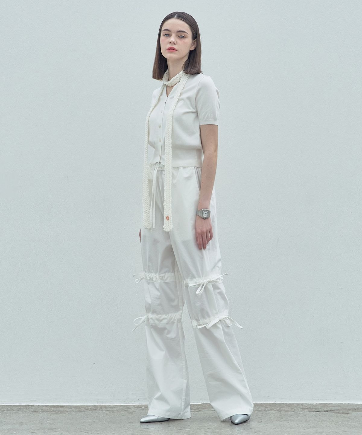엘리오티(ELLIOTI) Ribbon Banding Pants_Ivory
