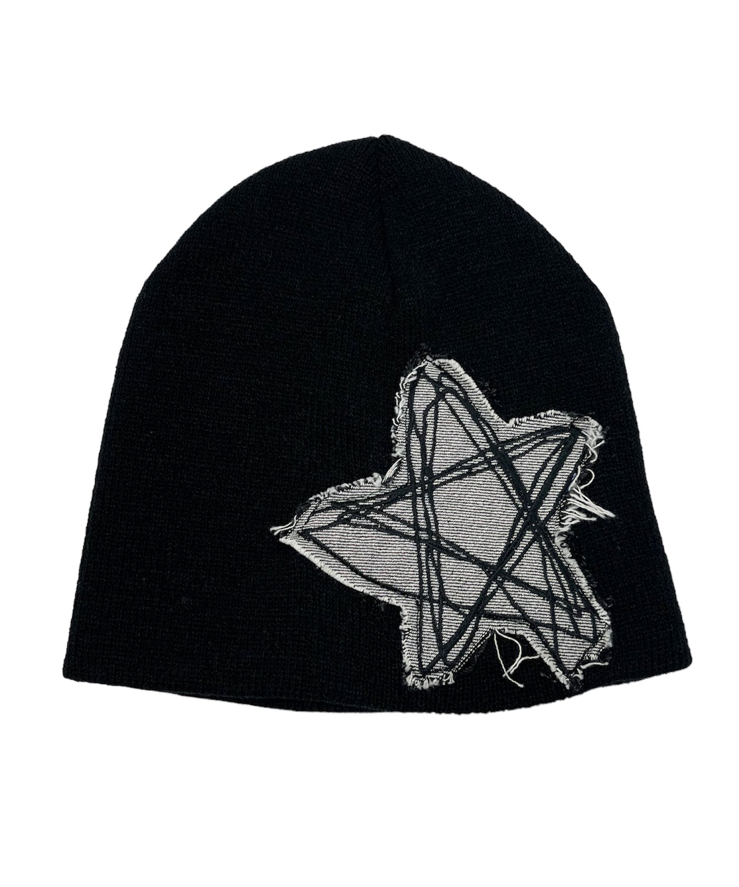 MUSINSA公式 | SK8ER ROCK Doodle Star Short Beanie (Black)