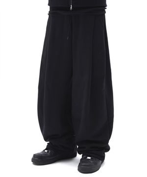TWO TUCK LONG PANTS [BLACK]
