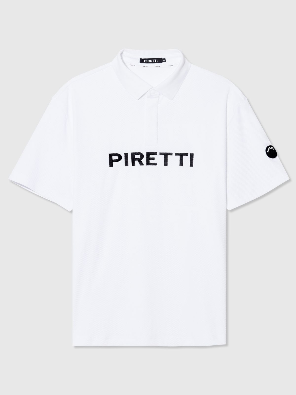 피레티(PIRETTI) 사보나 로고 자카드 티셔츠 M_White