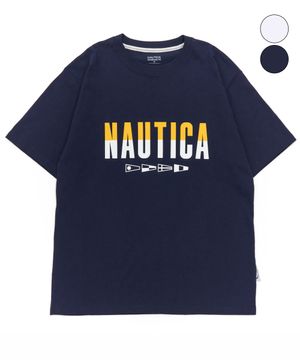 컬러 블록 로고 반팔티