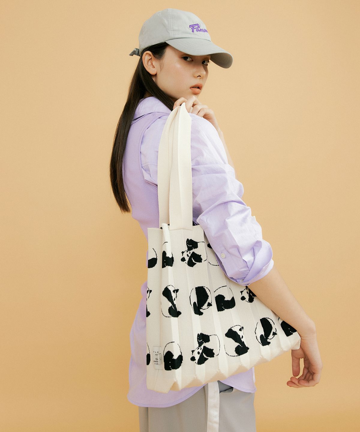 플리츠마마(PLEATSMAMA) [판다 에디션] 투웨이쇼퍼백 롤링판다