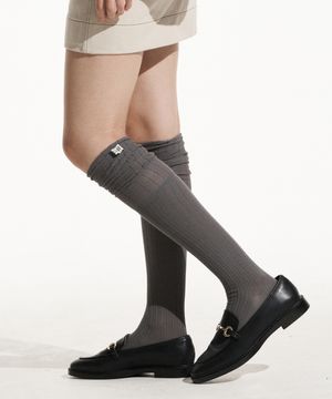 KNIT OVER KNEE SOCKS CHARCOAL