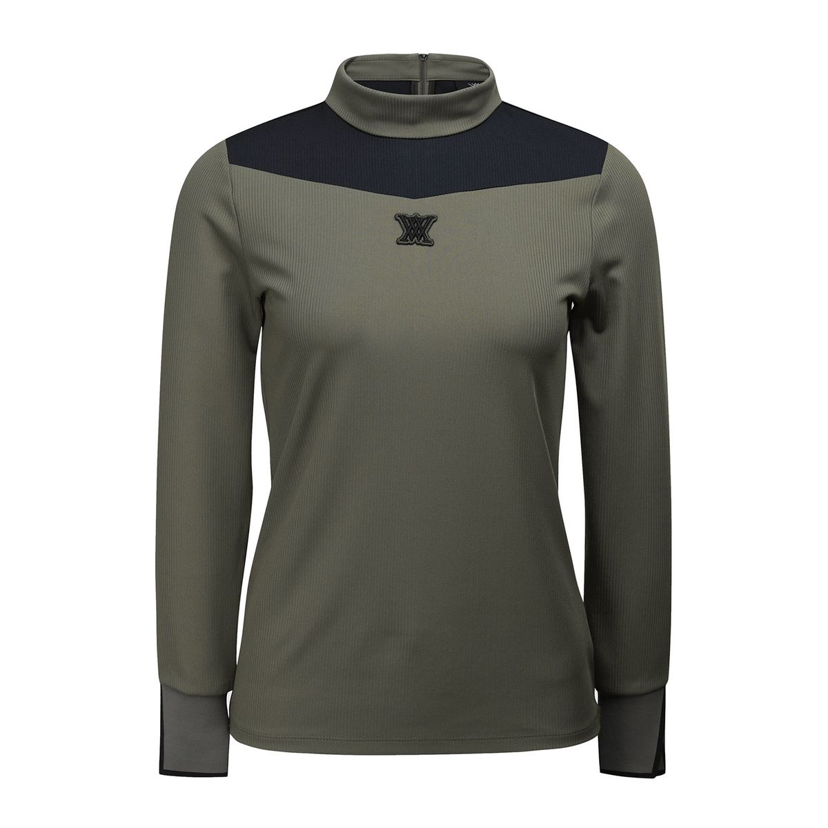 어뉴골프(ANEW GOLF) WOMEN SHOULDER BLOCK LONG T-SHIRT_KH