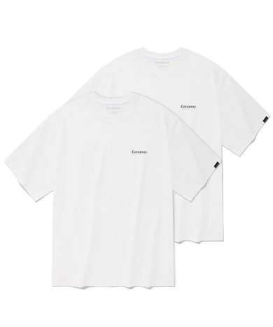 커버낫(COVERNAT) [2PACK] 쿨 코튼 티셔츠 화이트+화이트