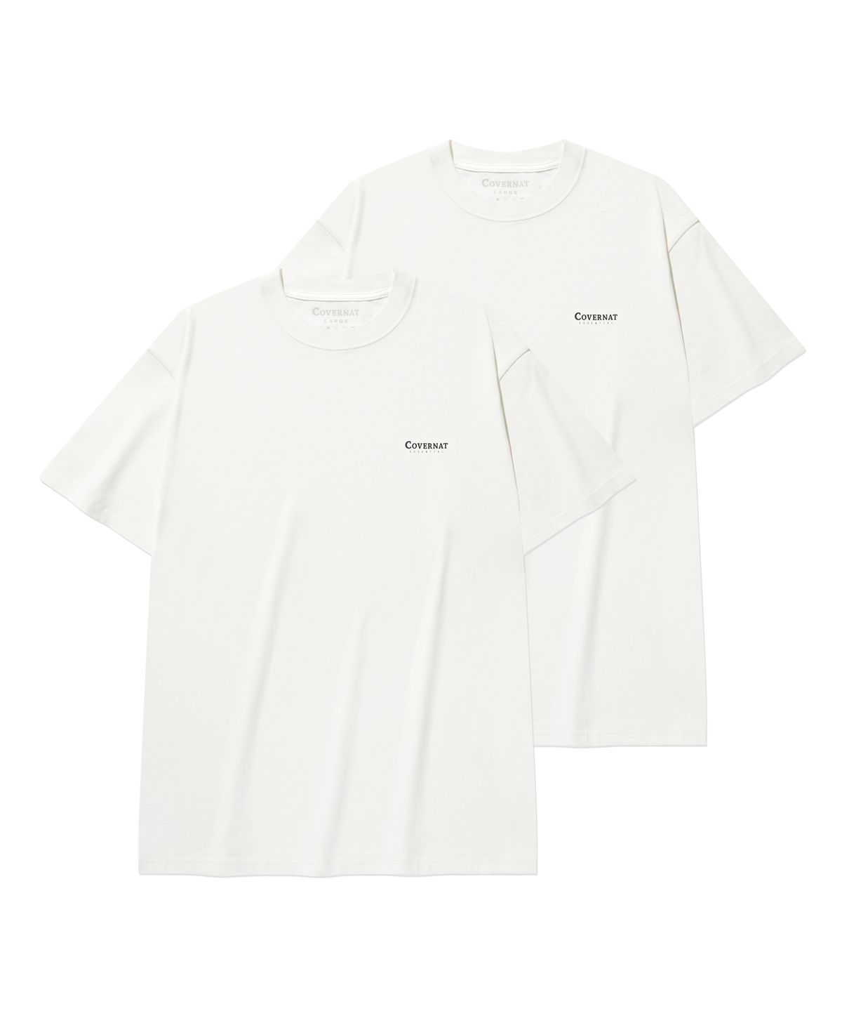 커버낫(COVERNAT) [2PACK] 쿨 코튼 티셔츠 White+White