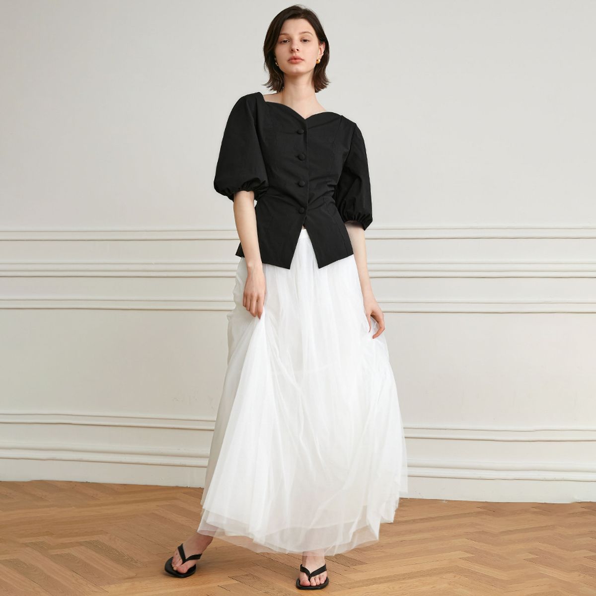 와이와이아이엠(YYIAM) YY_Versatile A-line tulle skirt
