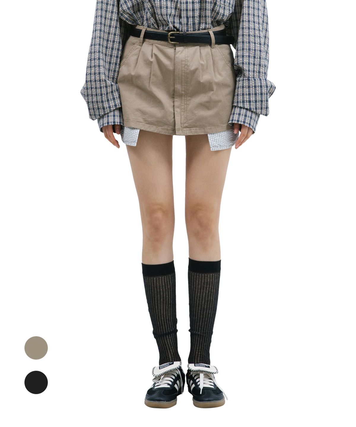 빅유니온(BIG UNION) LOW-RISE CHINO SKIRT / 2 COLOR