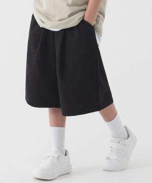 딥 원 턱 스웨트 하프팬츠 (블랙)