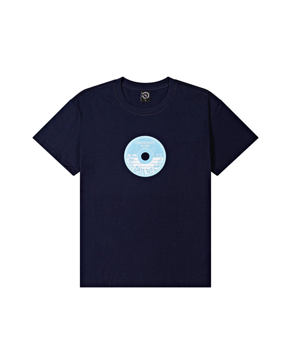 커뮤니티클럽(COMMUNITY CLUB) COMPACT DISC TEE Navy