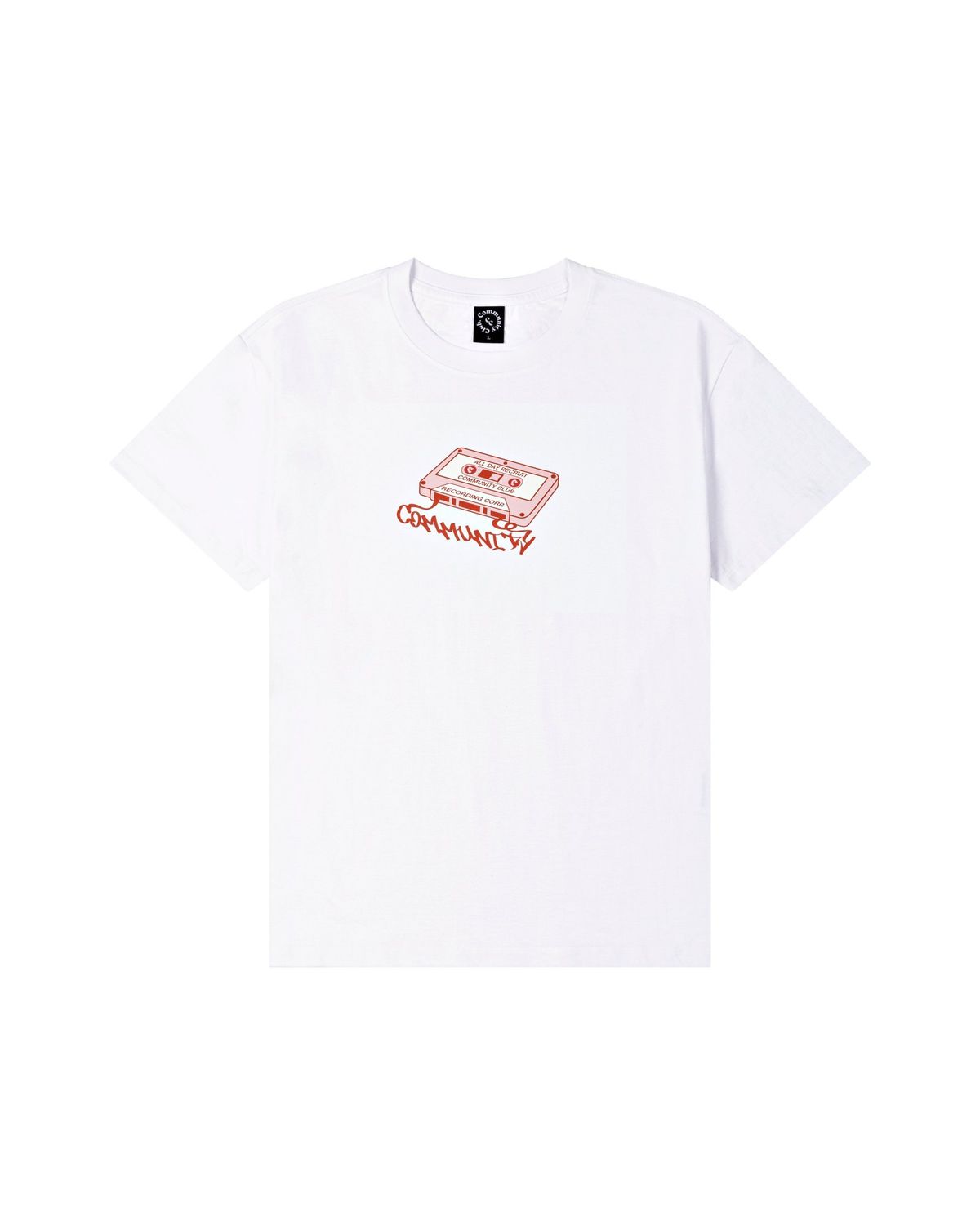 커뮤니티클럽(COMMUNITY CLUB) CASSETTE TAPE TEE White