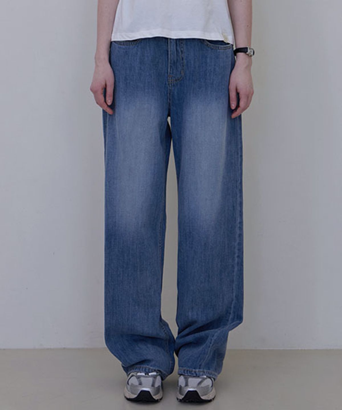헤인트(HAINT) PENNY BANDING WIDE DENIM PANTS