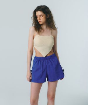 RIBBON NYLON SHORTS_blue