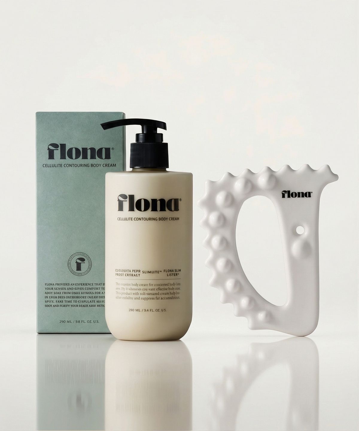 플로나(FLONA) [컨투어링 세트] 풀케어 괄사 + 셀룰라이트 바디크림 290ml