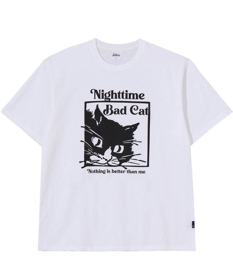 BAD CAT TEE_white