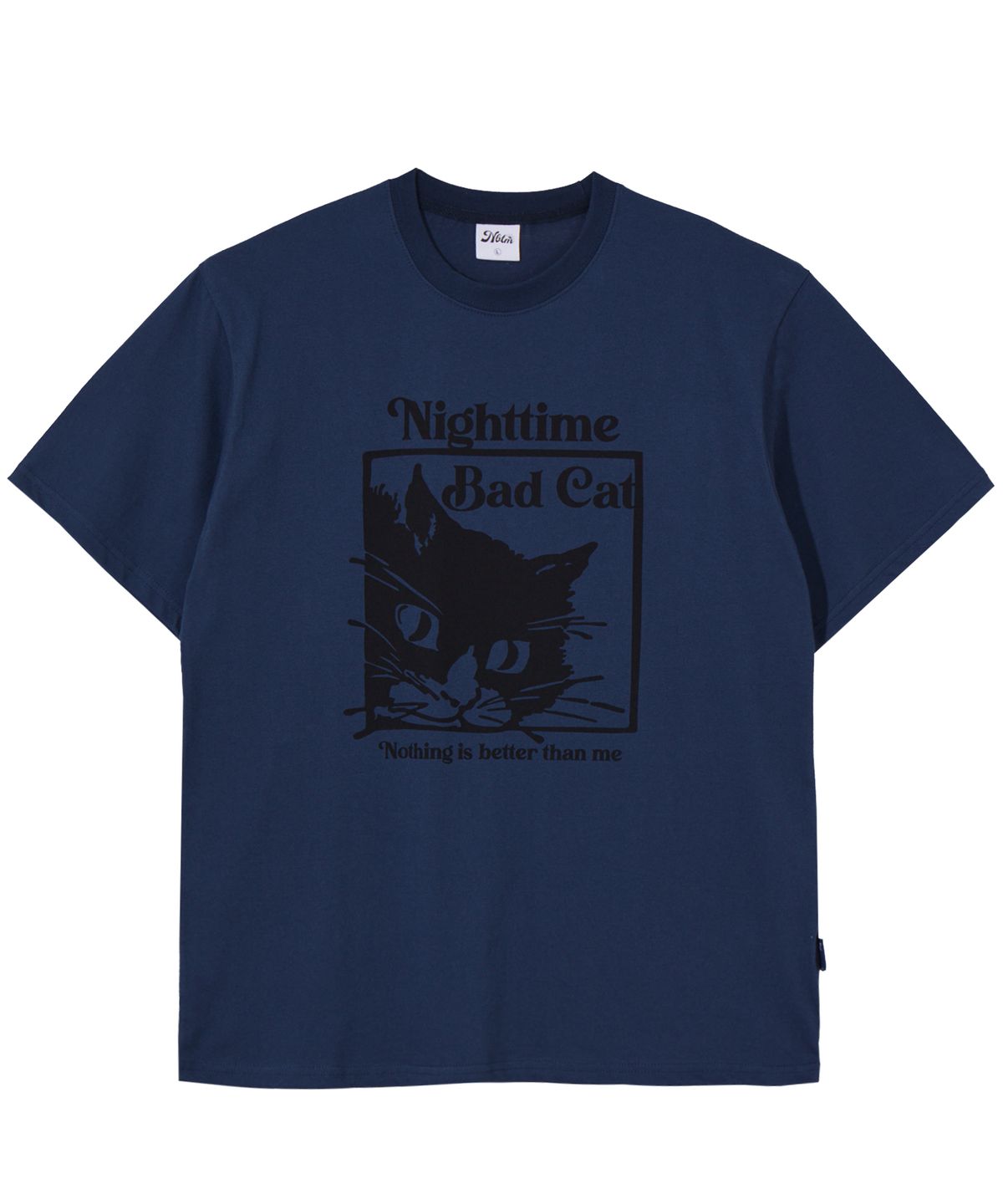 낫띵이즈베럴댄미(NOTHINGISBETTERTHANME) BAD CAT TEE_Deep blue
