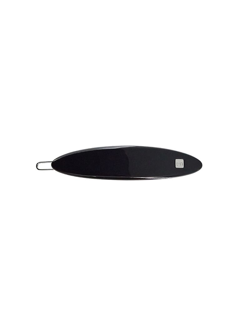 Classic oval barrette S(Black)