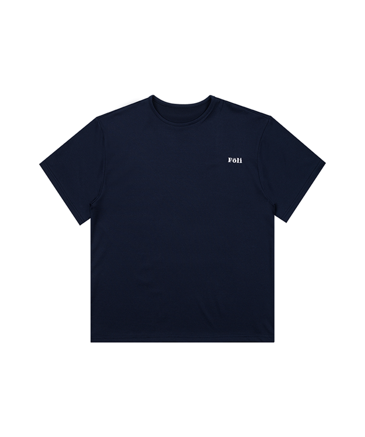 폴리(FOLI) (unisex) 에센셜 스트레치핏 반팔티 파자마 네이비