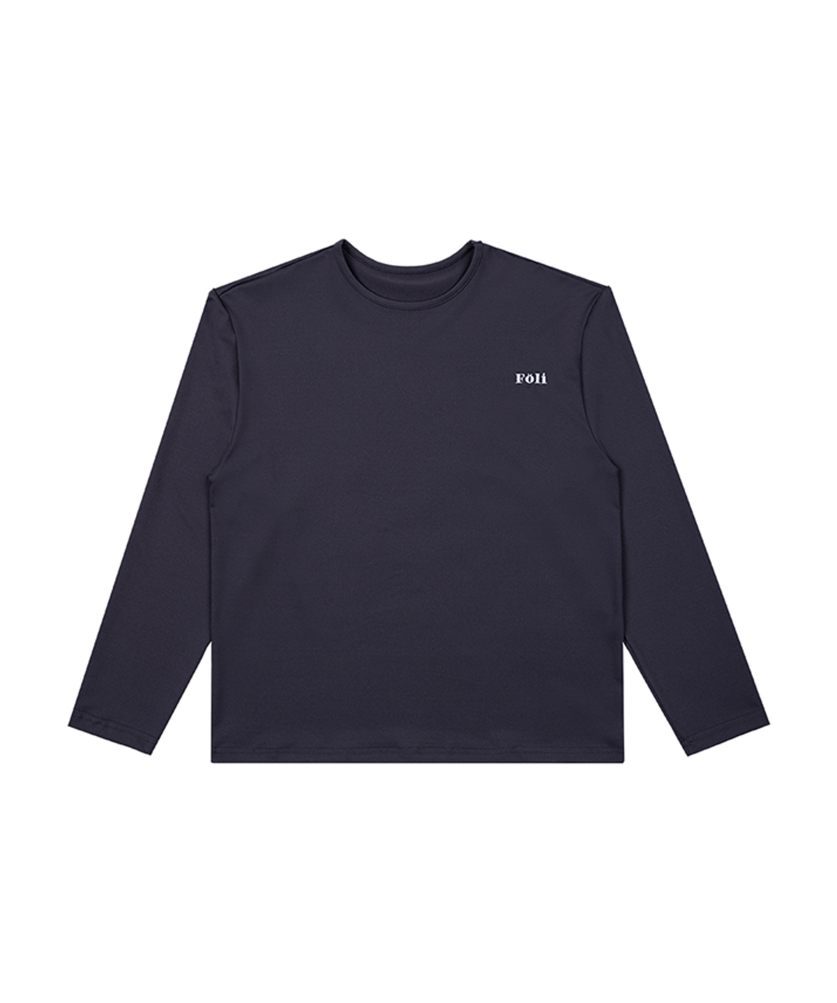 폴리(FOLI) (unisex) 에센셜 스트레치핏 긴팔티 파자마 차콜
