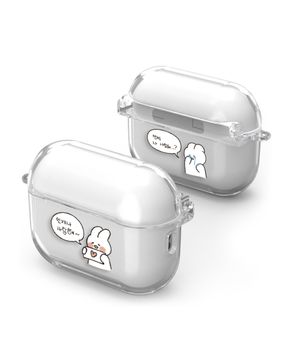 띄어쓰기의 중요성 디자인 에어팟 투명 하드 케이스 4/2/1/프로