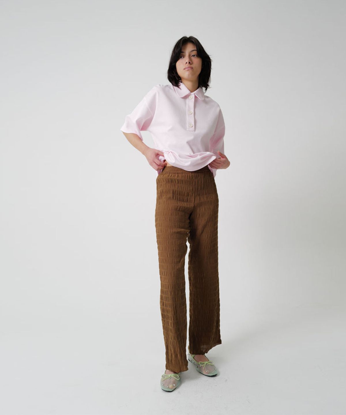 수수무(SUSUMU) WAVE PANTS - BROWN