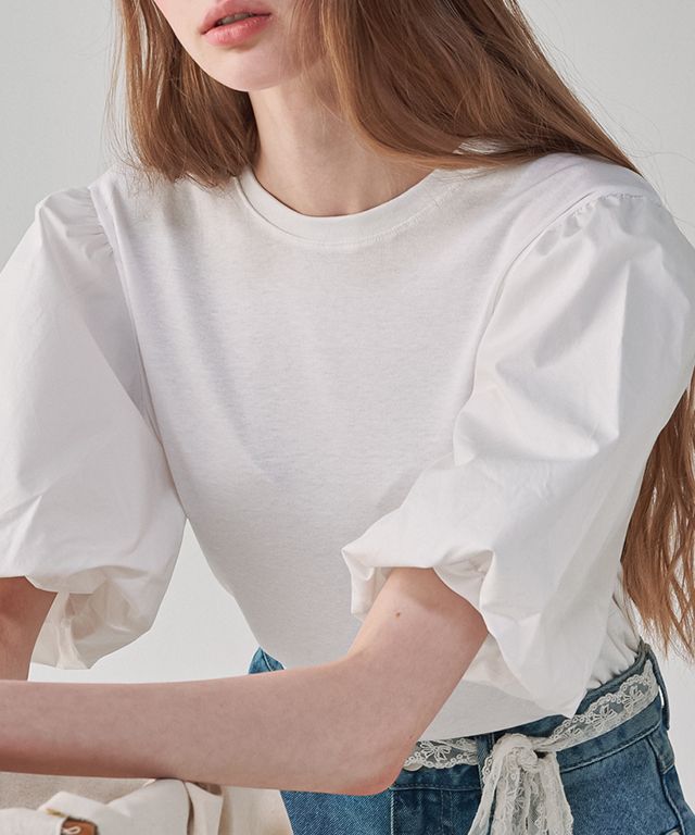 [RONRON] PUMPKIN PUFF Tシャツ★新作・24SS★人気★韓国★ MUSINSA公式 | RONRON PUMPKIN PUFF T SHIRT WHITE