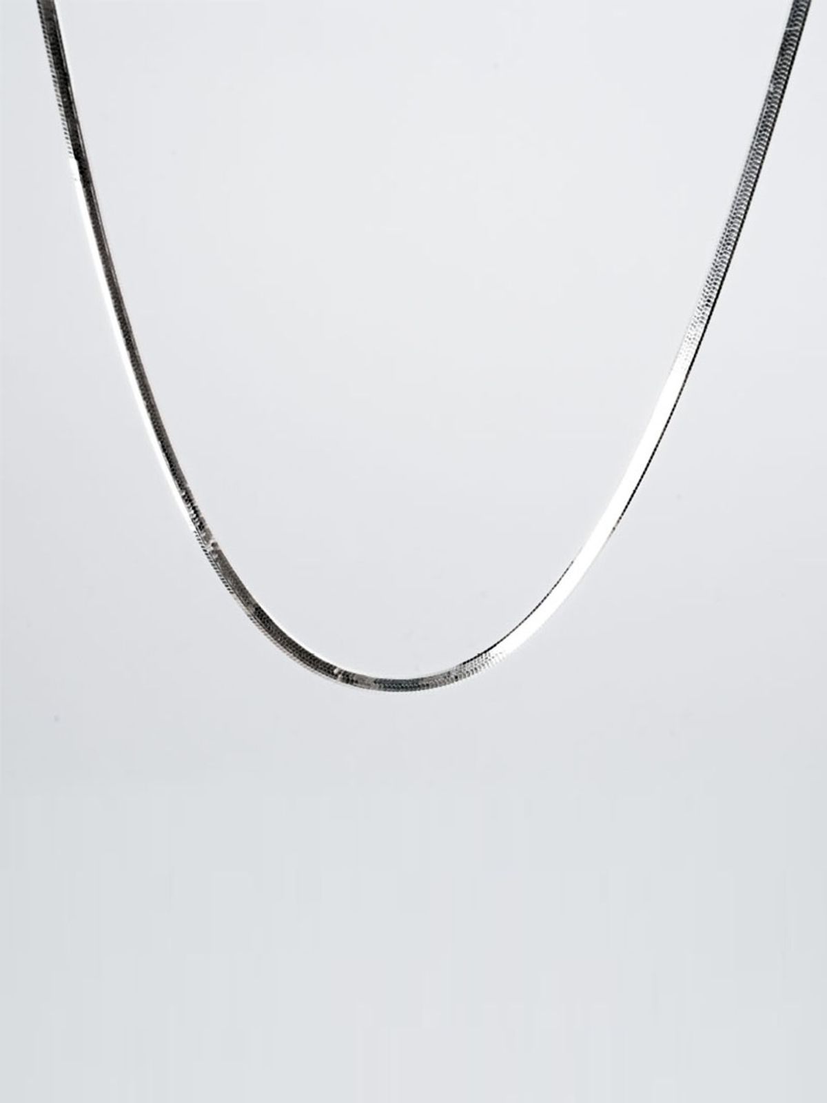 하랑(HARANG) HR 344N_Herringbone Snake Chain Necklace (Thin)