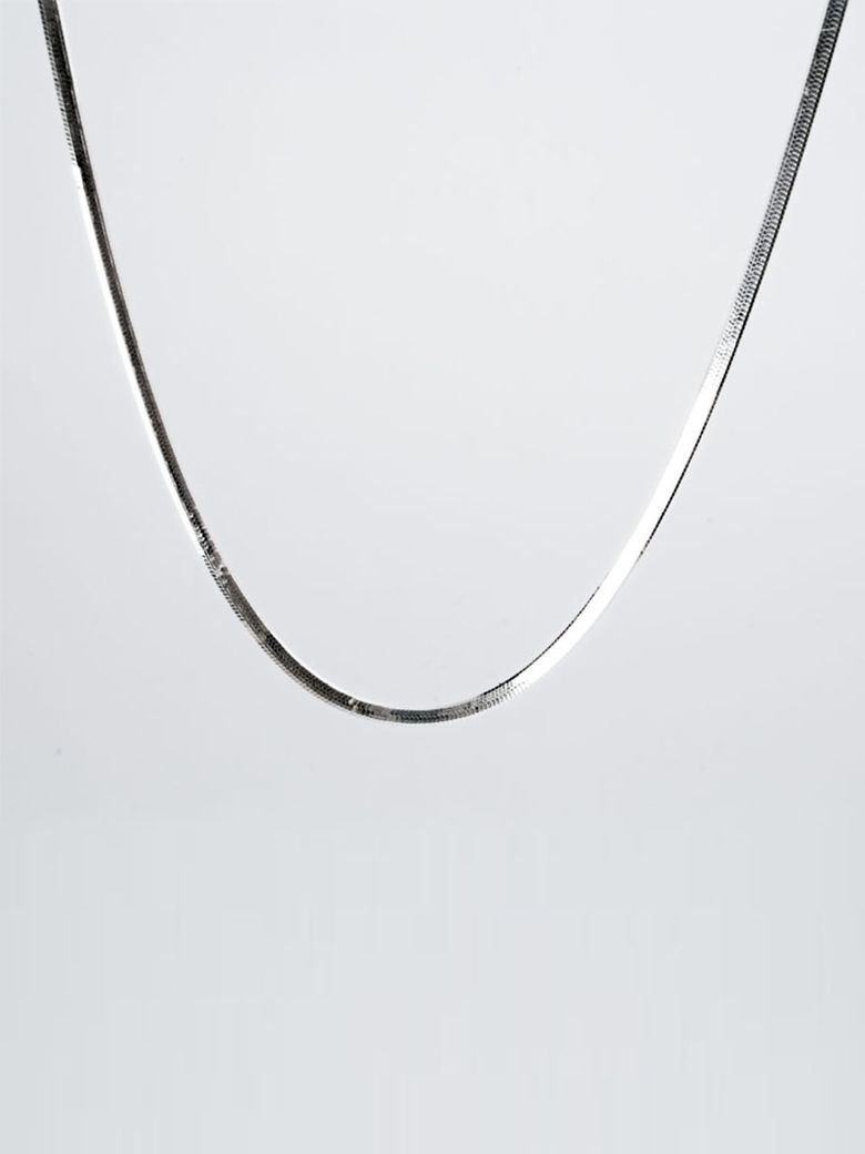 HR 344N_Herringbone Snake Chain Necklace (Thin)