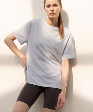 사이드 슬릿 반팔_ 클리어리아쿠아(FMST403)