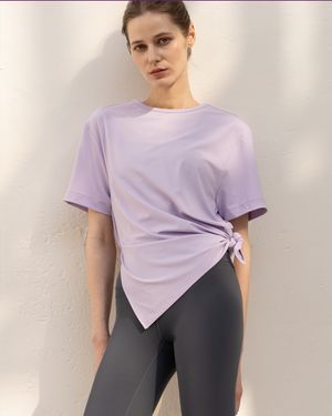 사이드 슬릿 반팔_ 파우더라일락(FMST403)