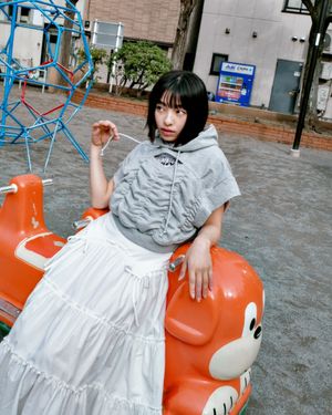 BODY SHIRRING HOODIE_GREY