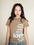 LETTERING T-SHIRT, BROWN