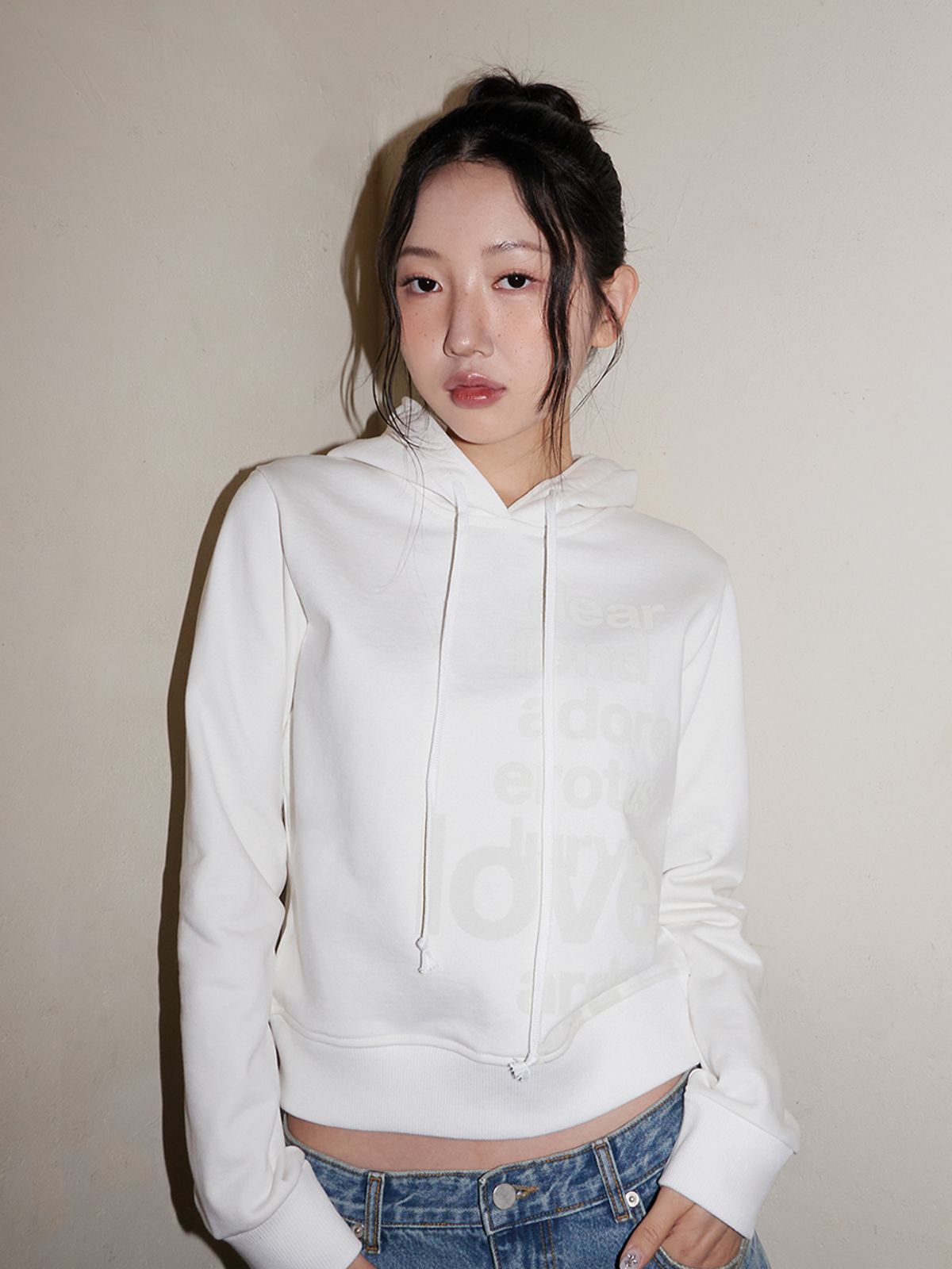 오피쉬(OAFISH) LETTERING HOODIE, WHITE