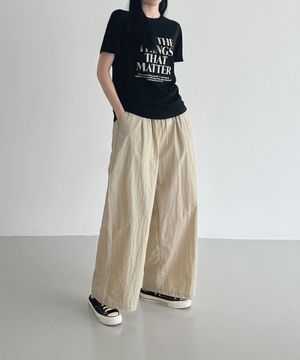 크런치 허리밴딩 와이드핏팬츠 5COLOR