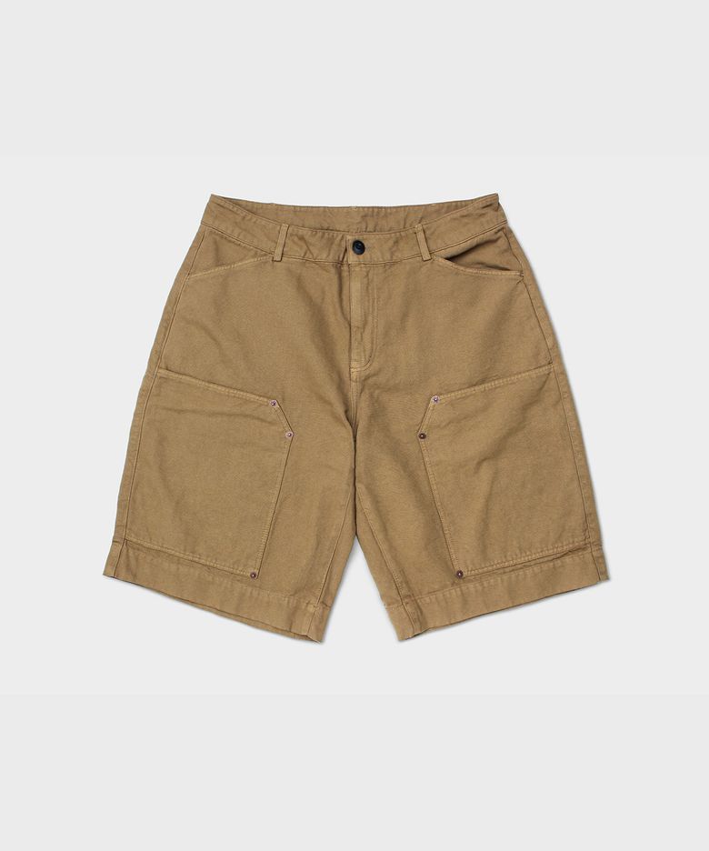 DOUBLE KNEE SHORT PANTS [Vintage Sand]